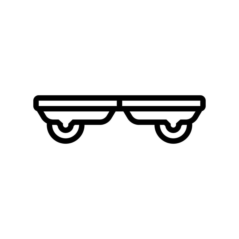 waveboard voertuig lijn pictogram vectorillustratie vector