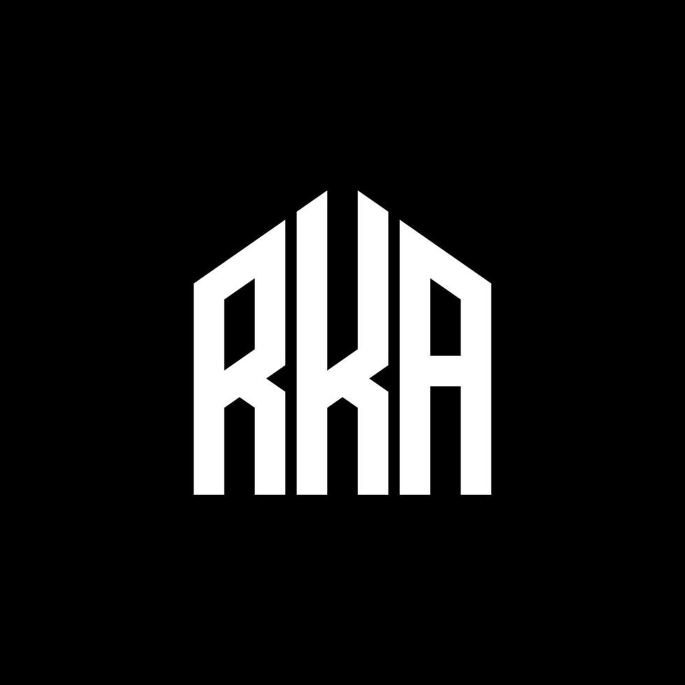 rka brief design.rka brief logo ontwerp op zwarte achtergrond. rka creatieve initialen brief logo concept. rka brief design.rka brief logo ontwerp op zwarte achtergrond. r vector