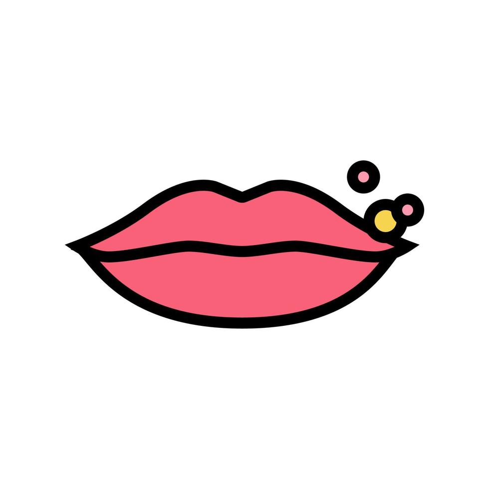 herpes huidziekte kleur pictogram vectorillustratie vector