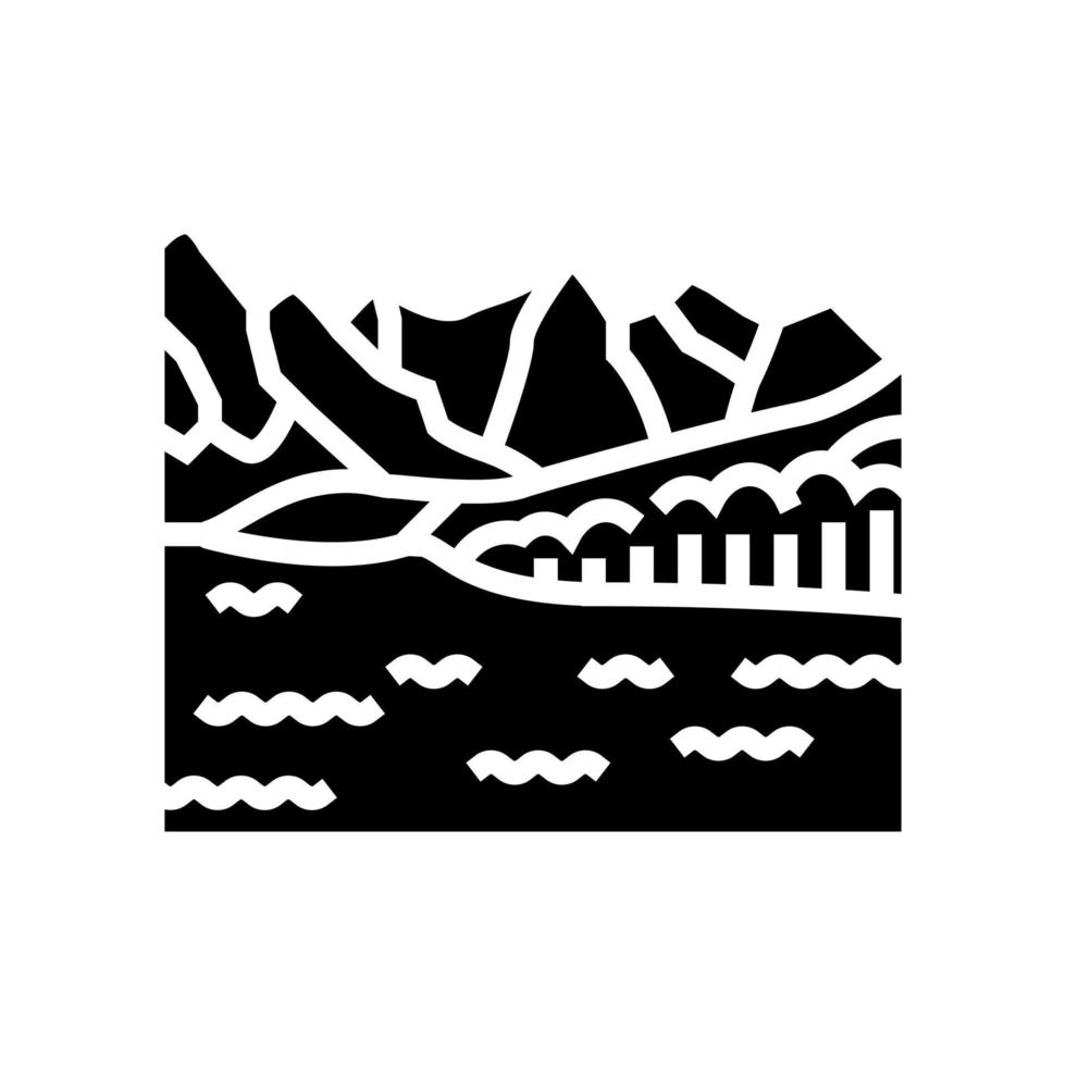 banff nationaal park glyph pictogram vectorillustratie vector