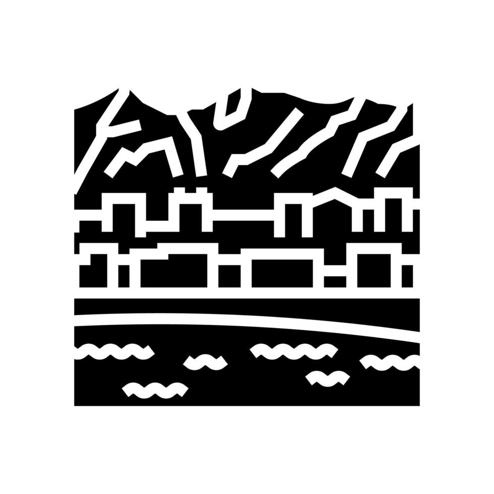 alaska staat glyph pictogram vectorillustratie vector