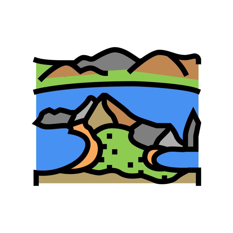 Galapagos eilanden kleur pictogram vectorillustratie vector