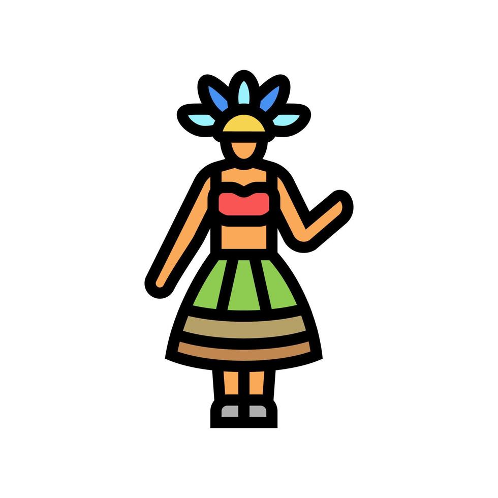 fiesta vrouw kleur pictogram vectorillustratie vector