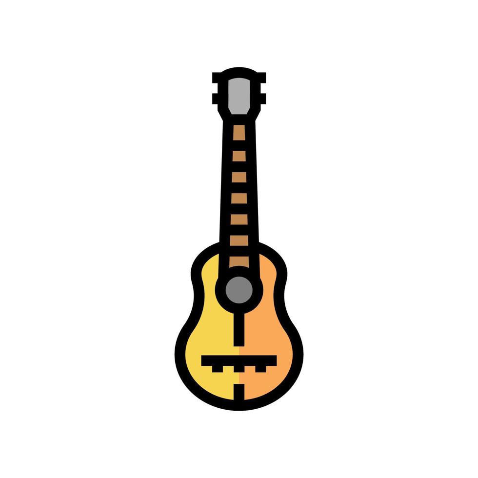 gitaar muzikant instrument kleur pictogram vectorillustratie vector