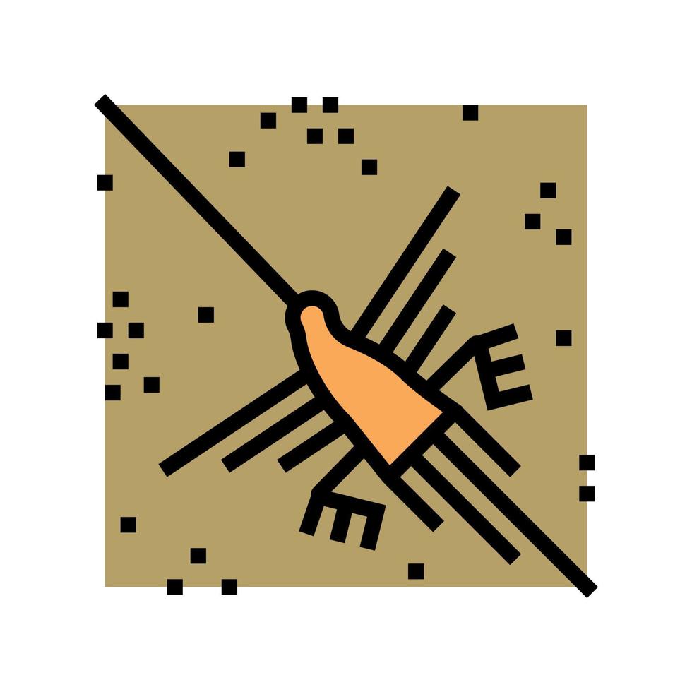 nazca afbeelding kleur pictogram vectorillustratie vector