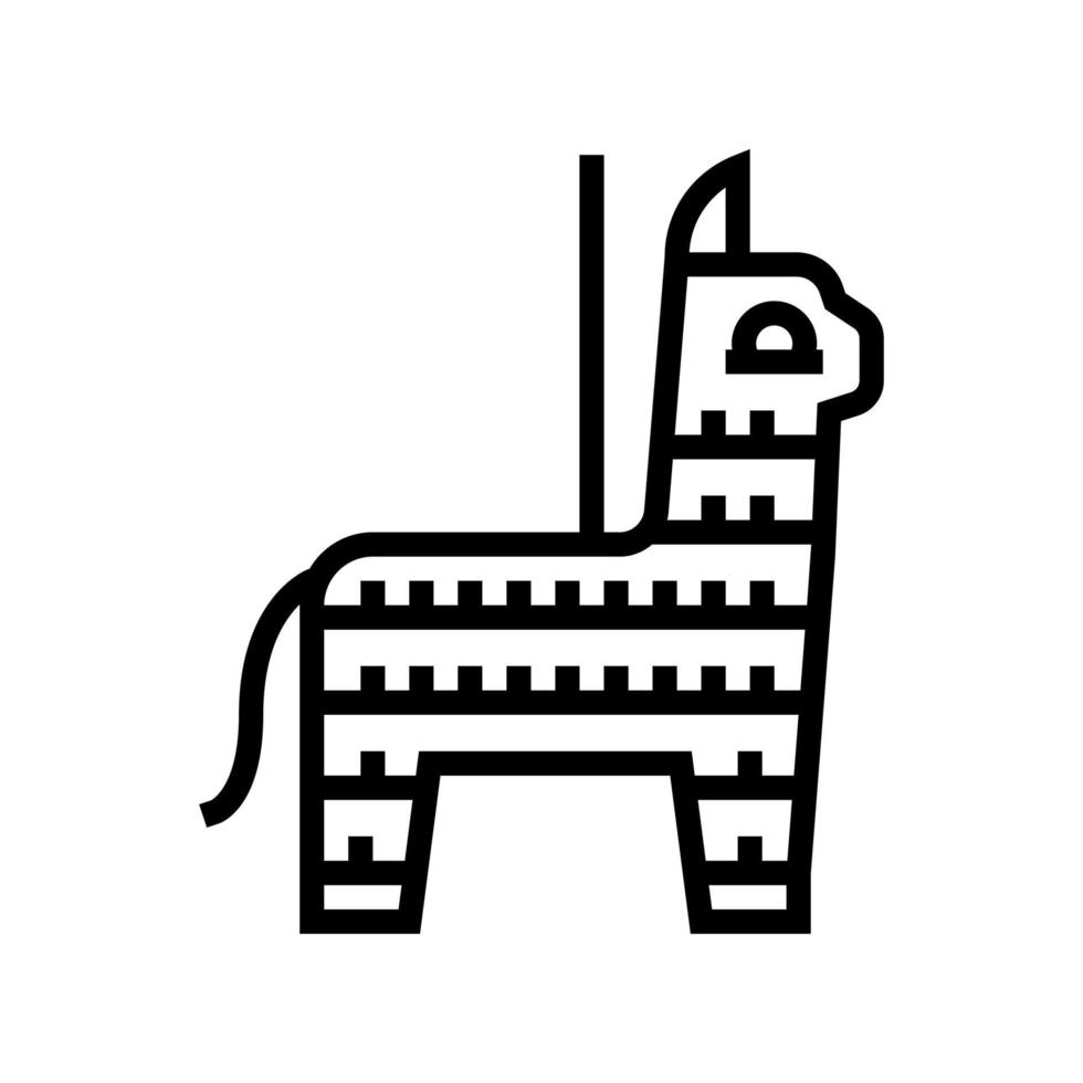 pinata mexicaanse lijn pictogram vectorillustratie vector