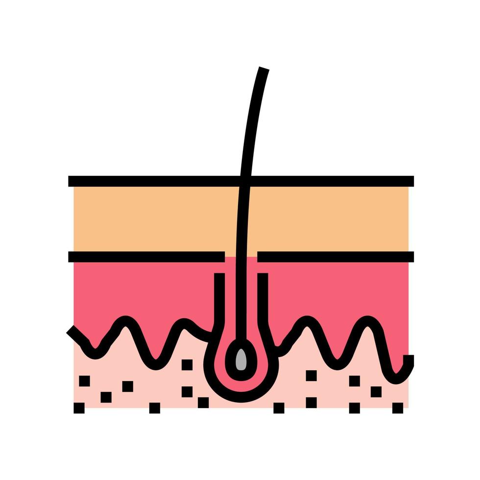 gezond groeiend haarkleur pictogram vectorillustratie vector