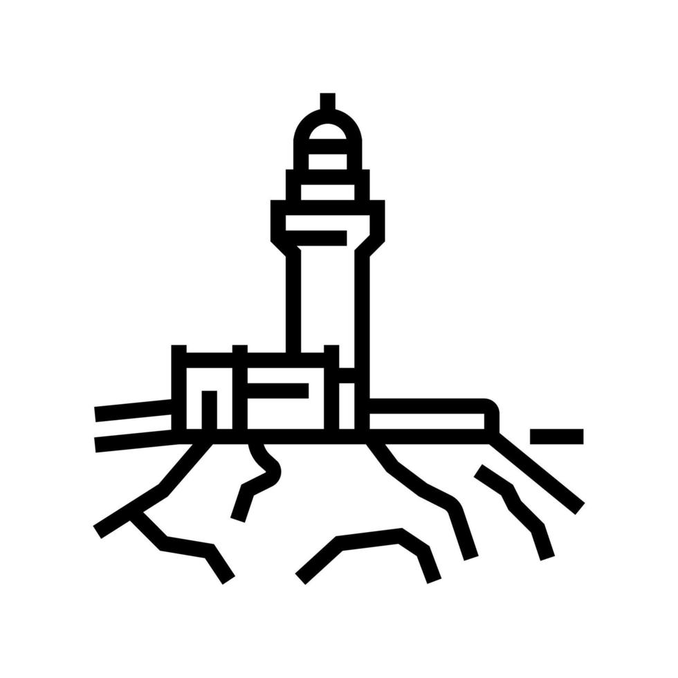 cape byron lijn pictogram vectorillustratie vector