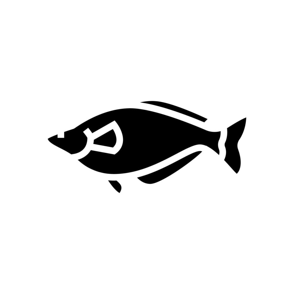 regenboogvis aquarium vis glyph pictogram vectorillustratie vector