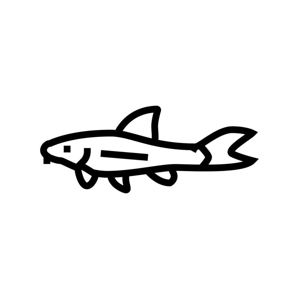 otocinclus vis lijn pictogram vectorillustratie vector