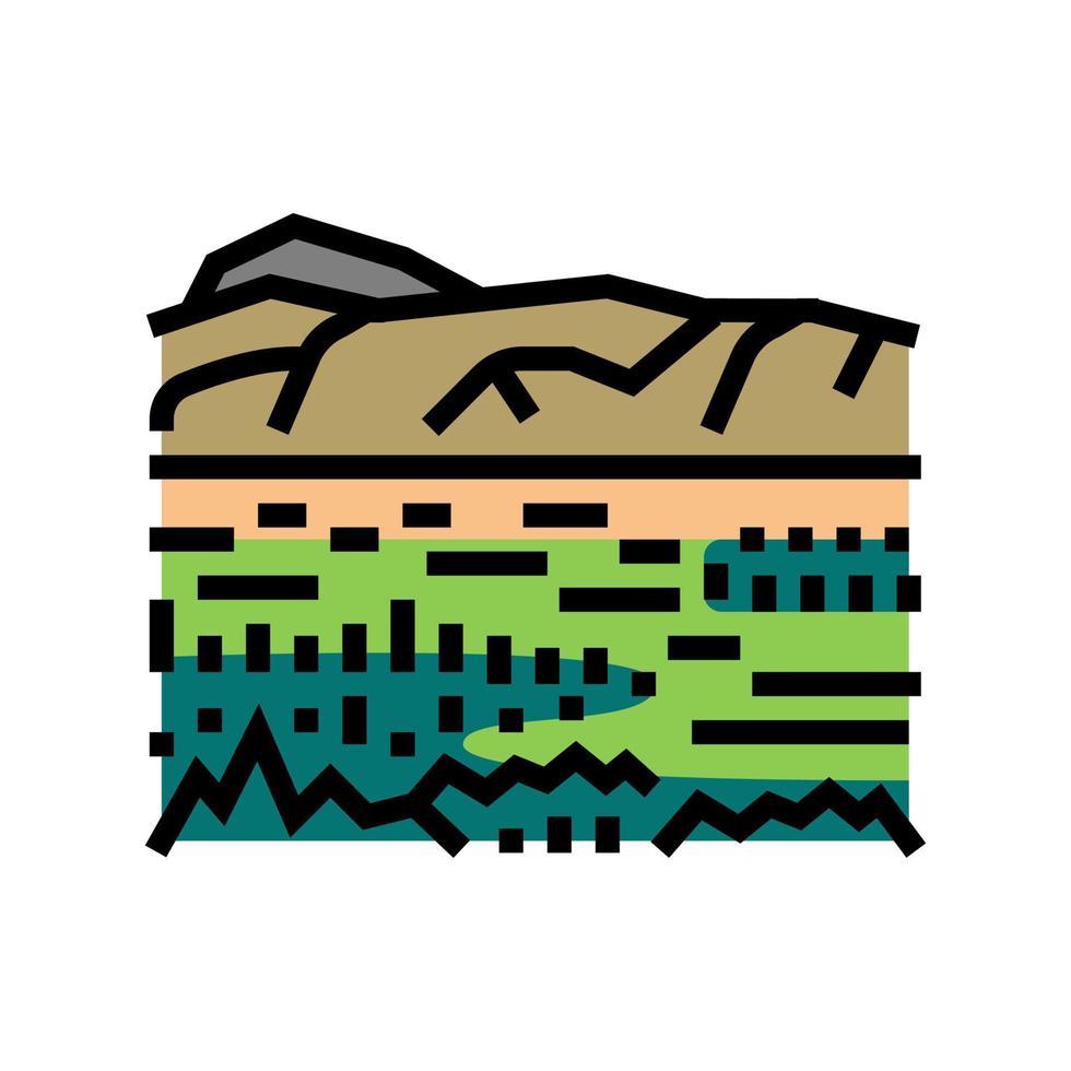 ngorongoro reserve kleur pictogram vectorillustratie vector