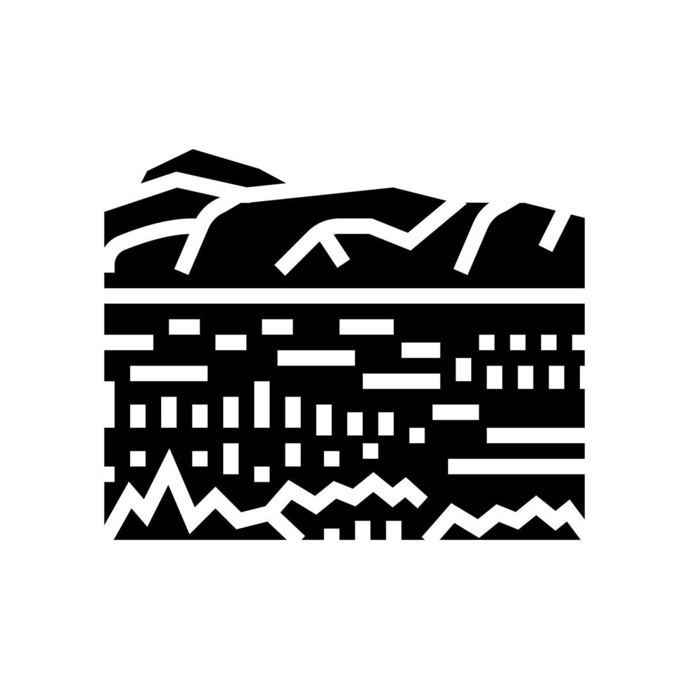 ngorongoro reserve glyph pictogram vectorillustratie vector