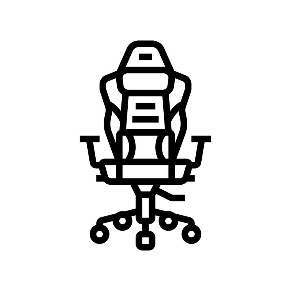 gaming stoel lijn pictogram vectorillustratie vector