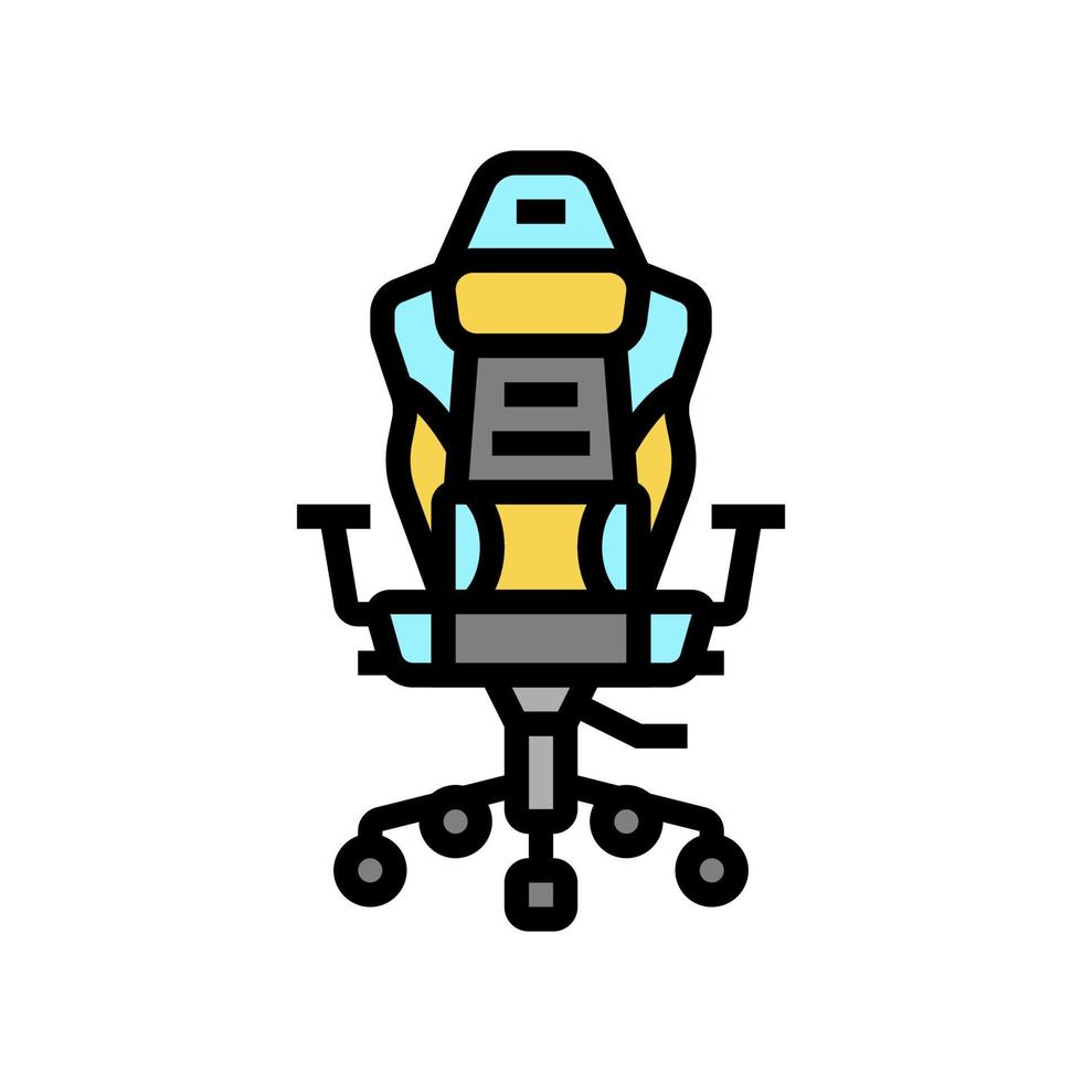 gaming stoel kleur pictogram vectorillustratie vector