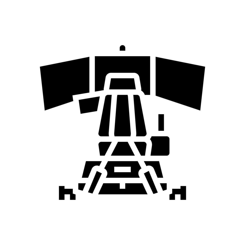 race simulator cockpit glyph pictogram vectorillustratie vector