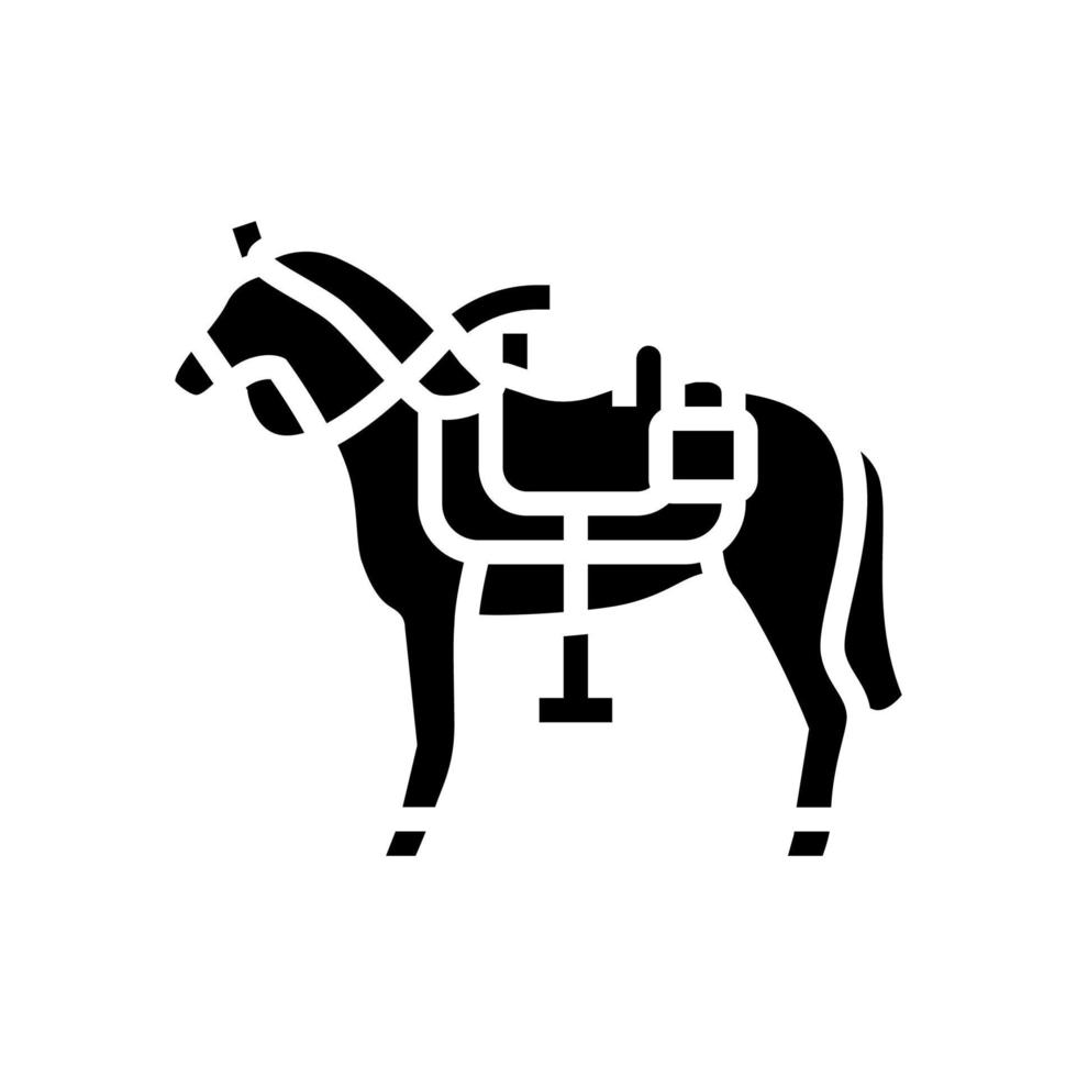 paard dier glyph pictogram vectorillustratie vector