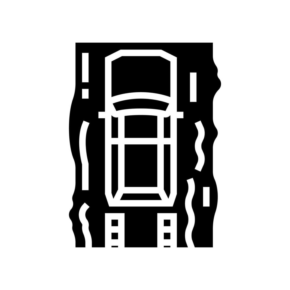 murram weg glyph pictogram vectorillustratie vector