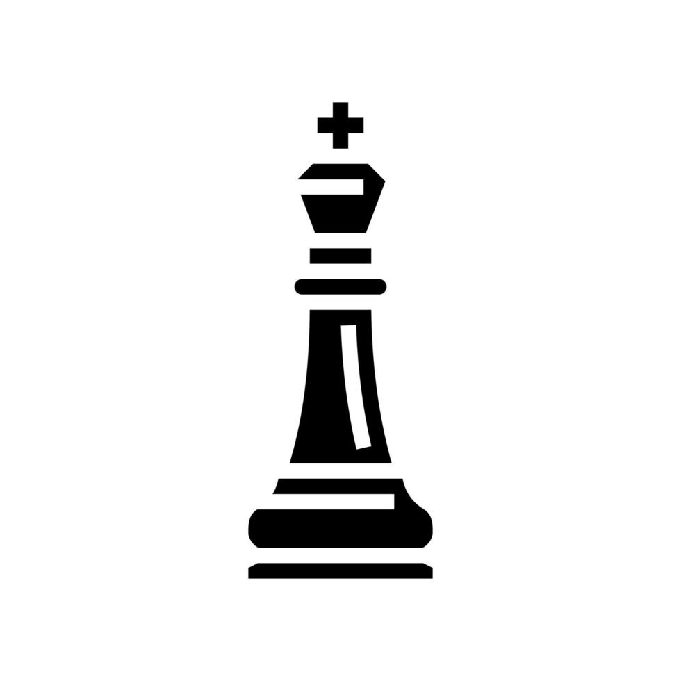koning schaken glyph pictogram vectorillustratie vector