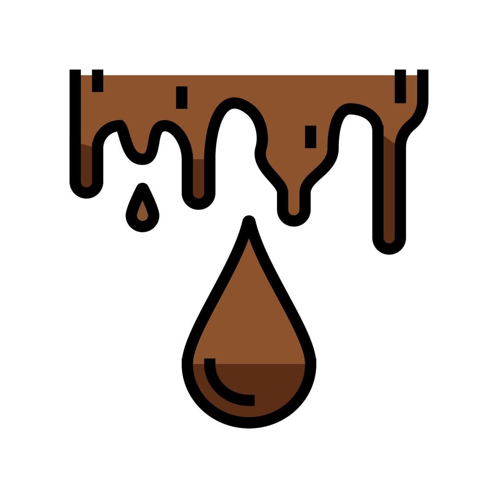 drop chocolade kleur pictogram vectorillustratie vector