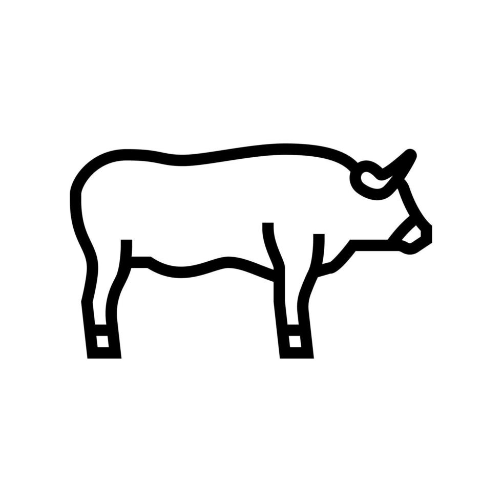 stier boerderij dieren lijn pictogram vectorillustratie vector