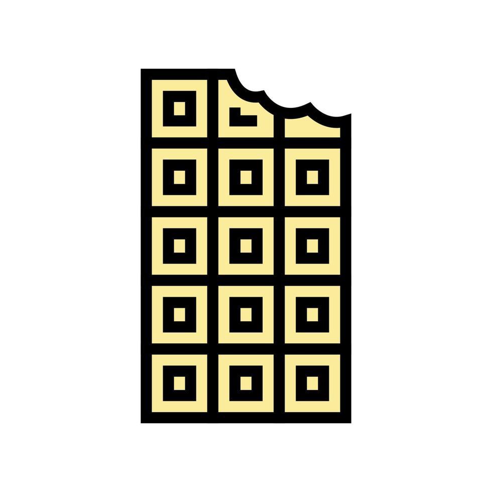 witte chocolade kleur pictogram vectorillustratie vector