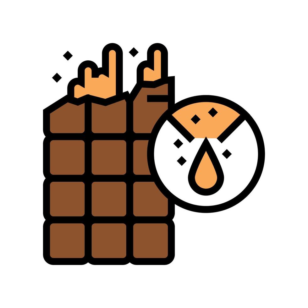 karamel chocolade kleur pictogram vectorillustratie vector