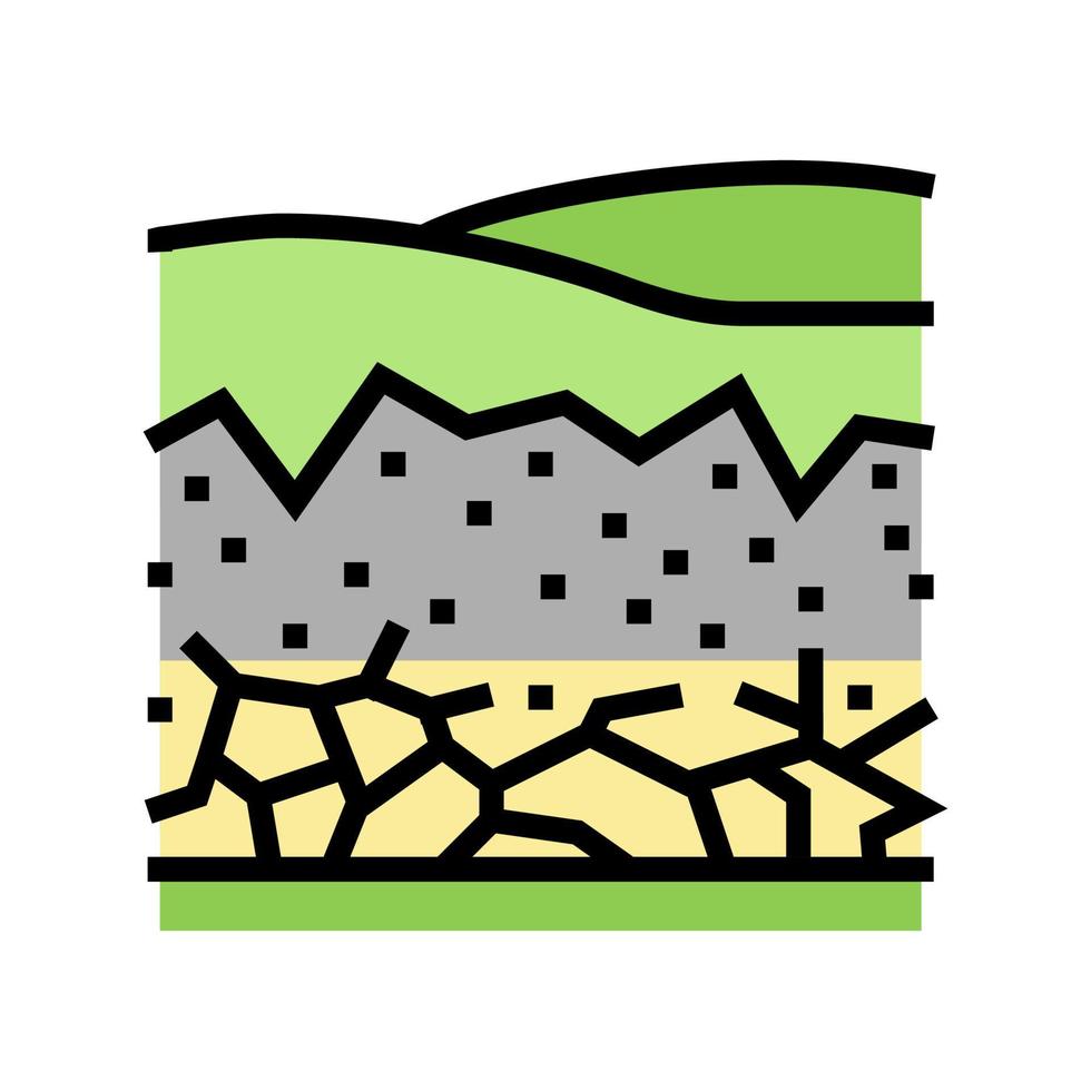 droge rivier kleur pictogram vectorillustratie vector