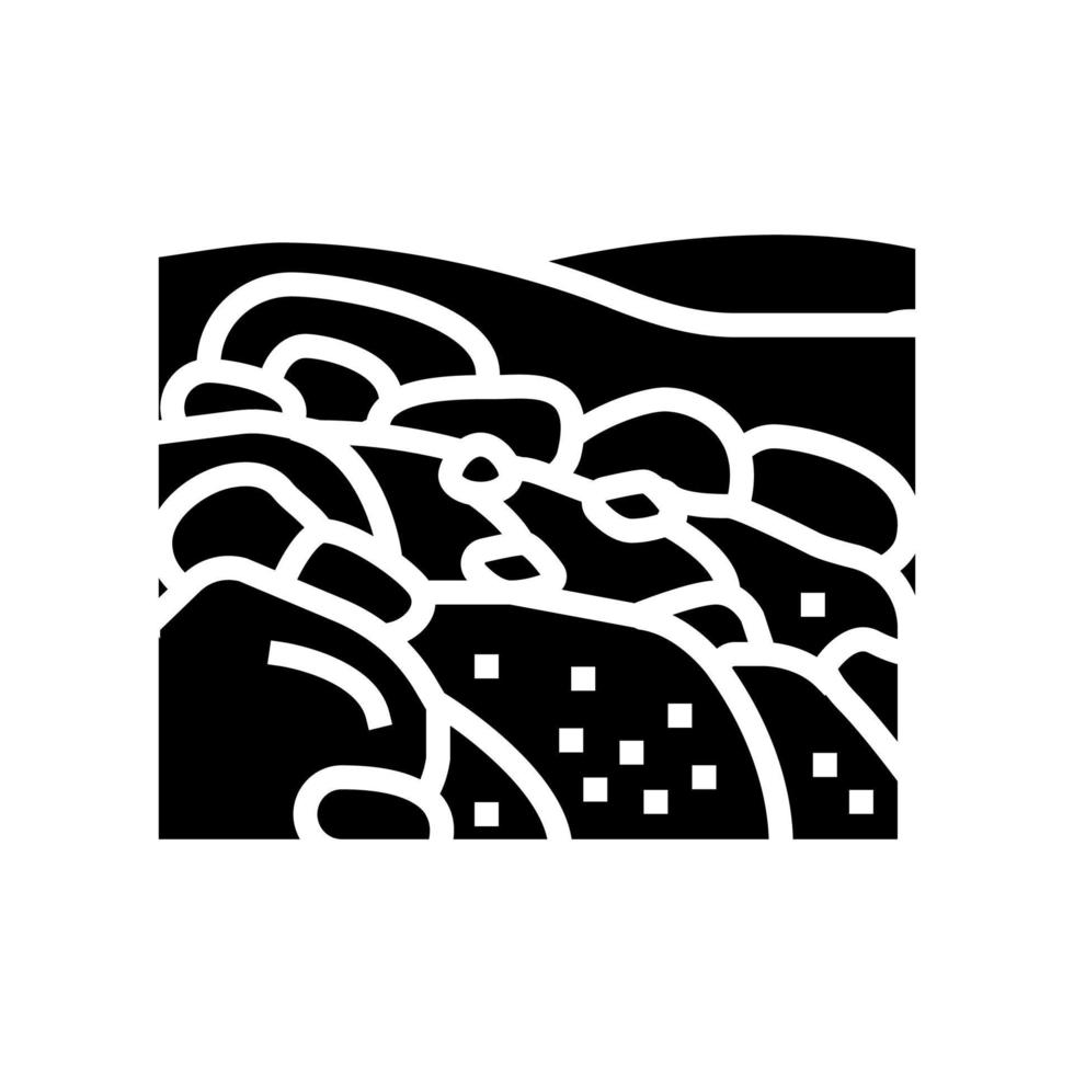 stroomversnelling rivier glyph pictogram vectorillustratie vector