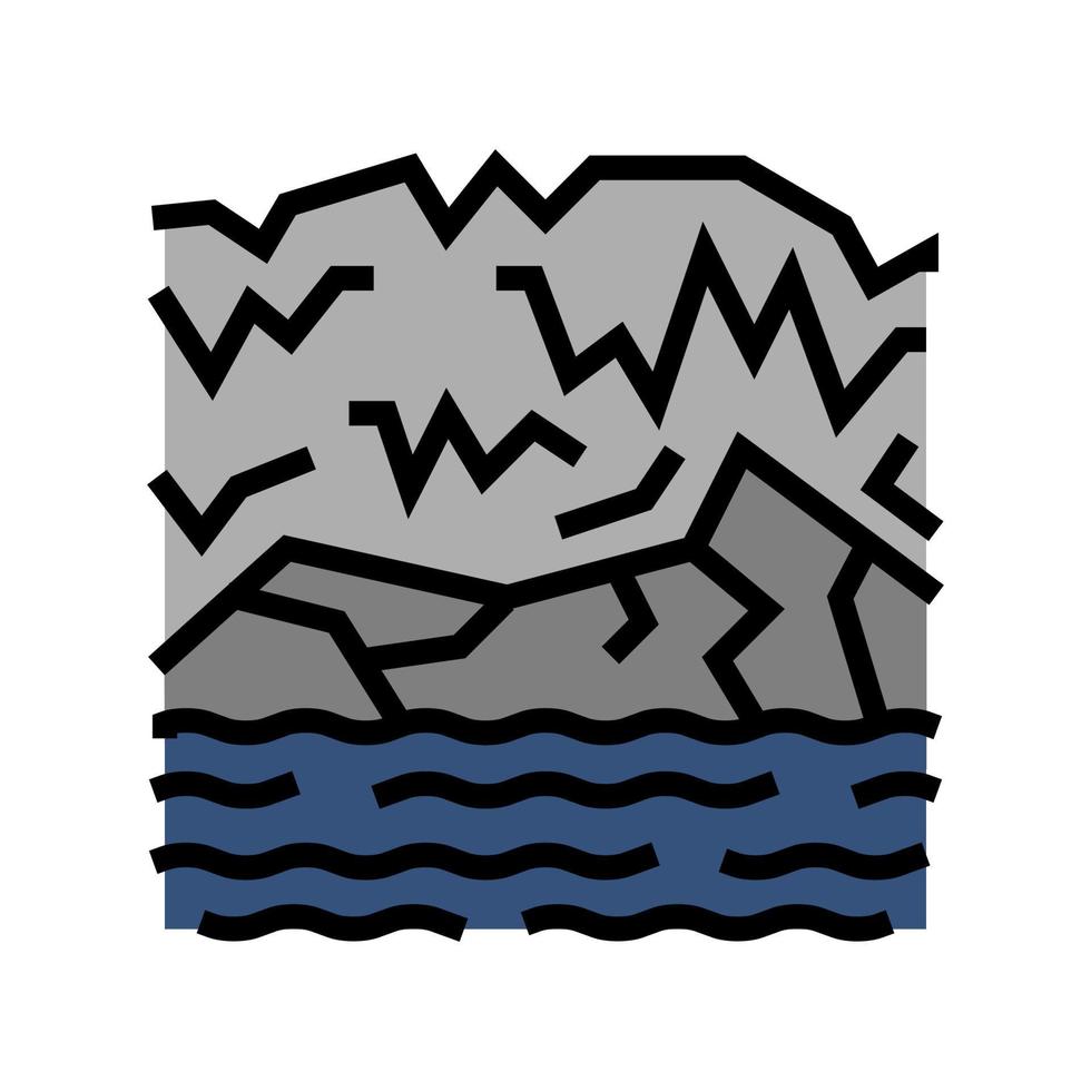 ondergrondse rivier kleur pictogram vectorillustratie vector