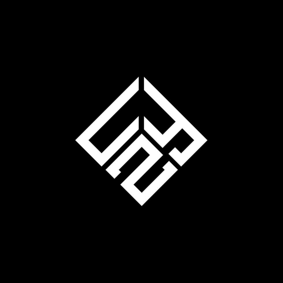 uyz brief logo ontwerp op zwarte achtergrond. uyz creatieve initialen brief logo concept. uyz brief ontwerp. vector