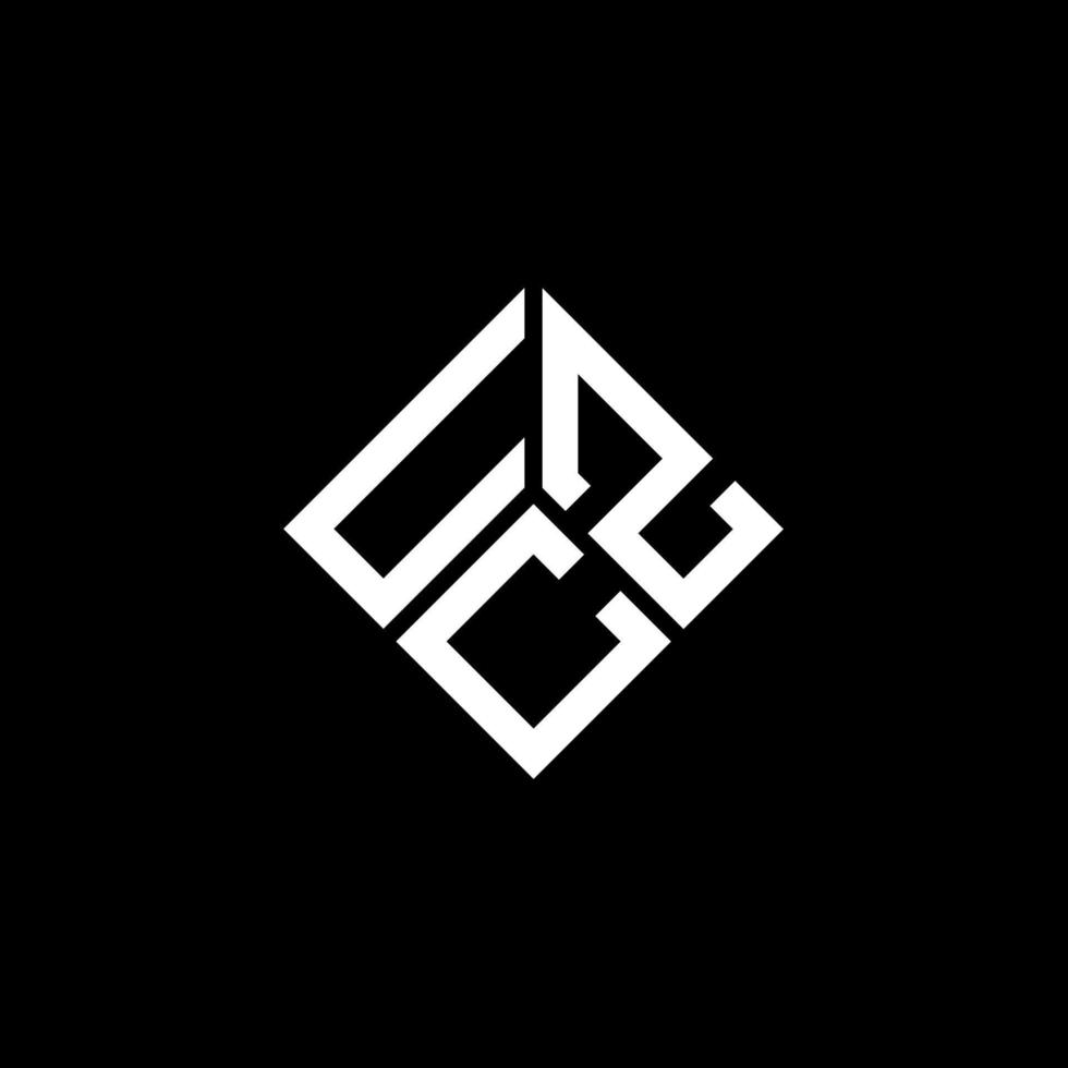 UZ letter logo ontwerp op zwarte achtergrond. uzc creatieve initialen brief logo concept. uzc-letterontwerp. vector