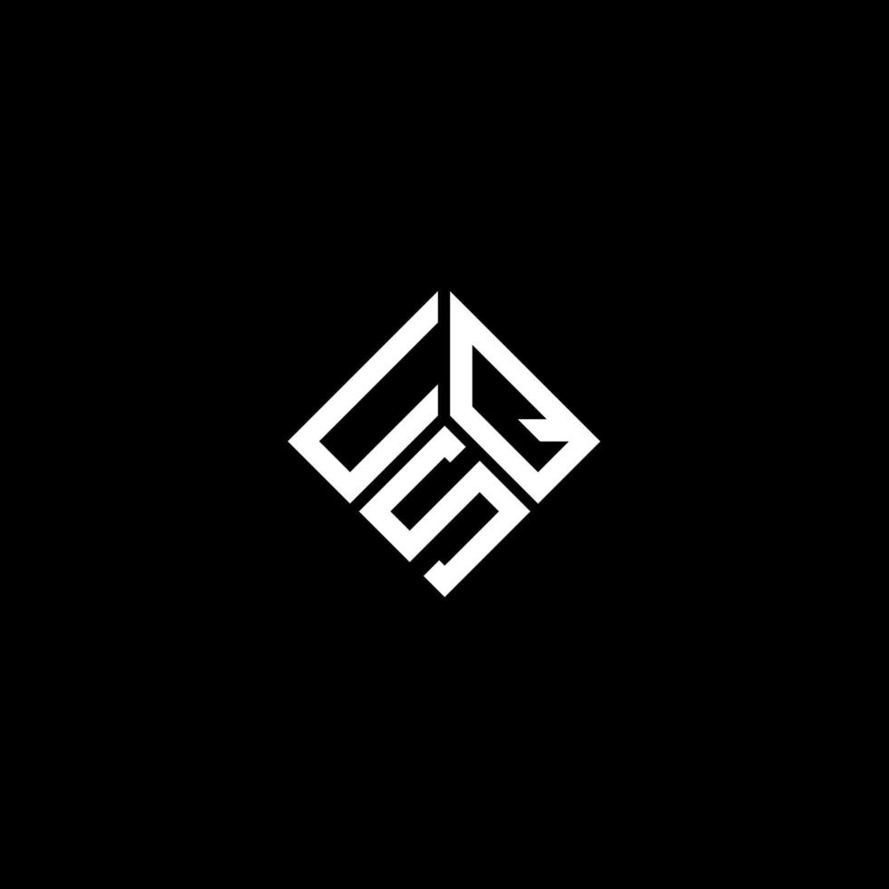 uqs brief logo ontwerp op zwarte achtergrond. uqs creatieve initialen brief logo concept. uqs brief ontwerp. vector