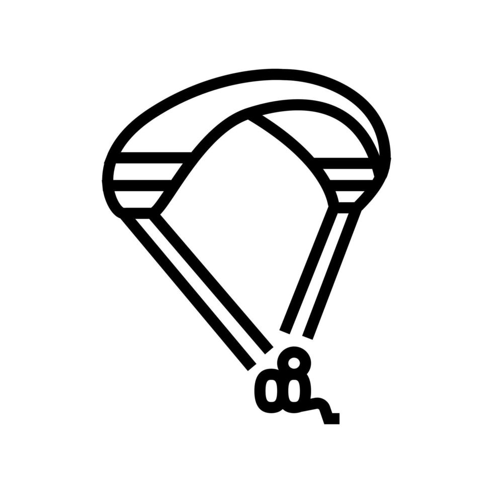 paragliding extreme sport lijn pictogram vectorillustratie vector