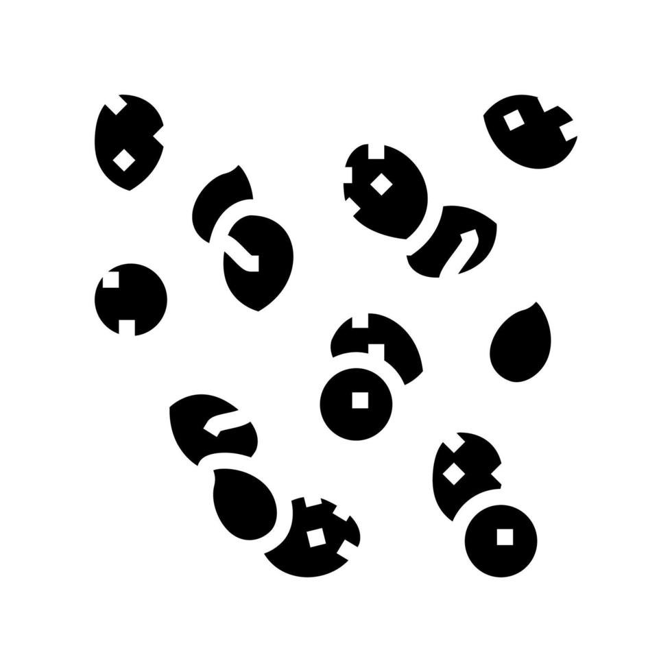 gierstzaad glyph pictogram vectorillustratie vector