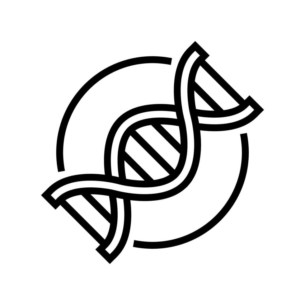 dna-onderzoek lijn pictogram vectorillustratie vector