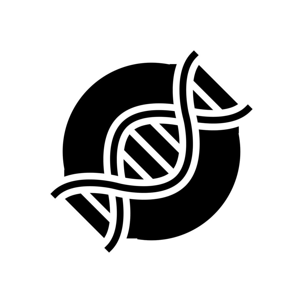 dna onderzoek glyph pictogram vectorillustratie vector