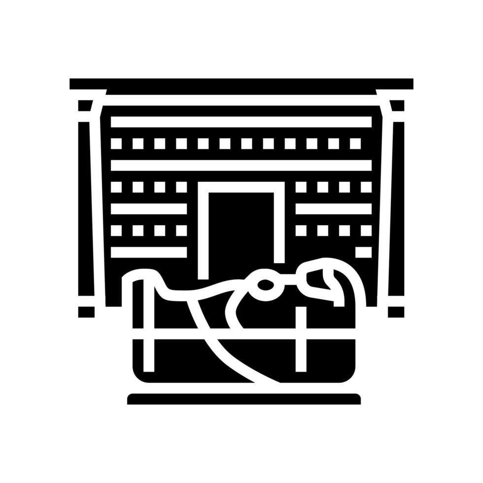 graf farao glyph pictogram vectorillustratie vector