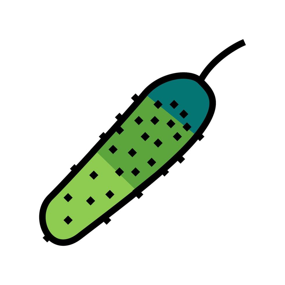 komkommer vitamine groente kleur pictogram vectorillustratie vector