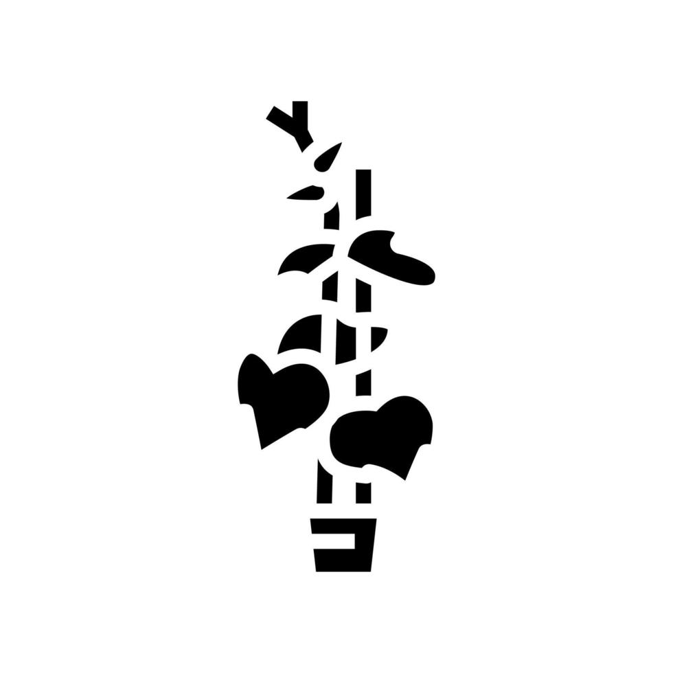 plant komkommer glyph pictogram vectorillustratie vector