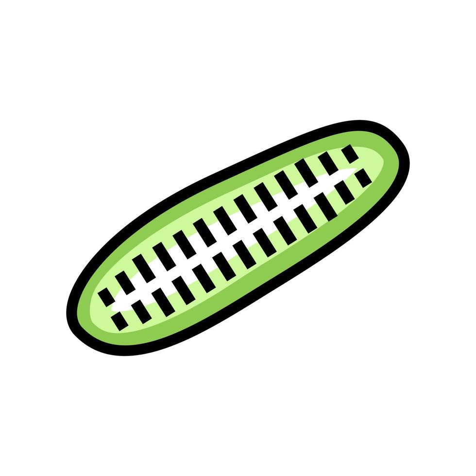 gesneden komkommer kleur pictogram vectorillustratie vector