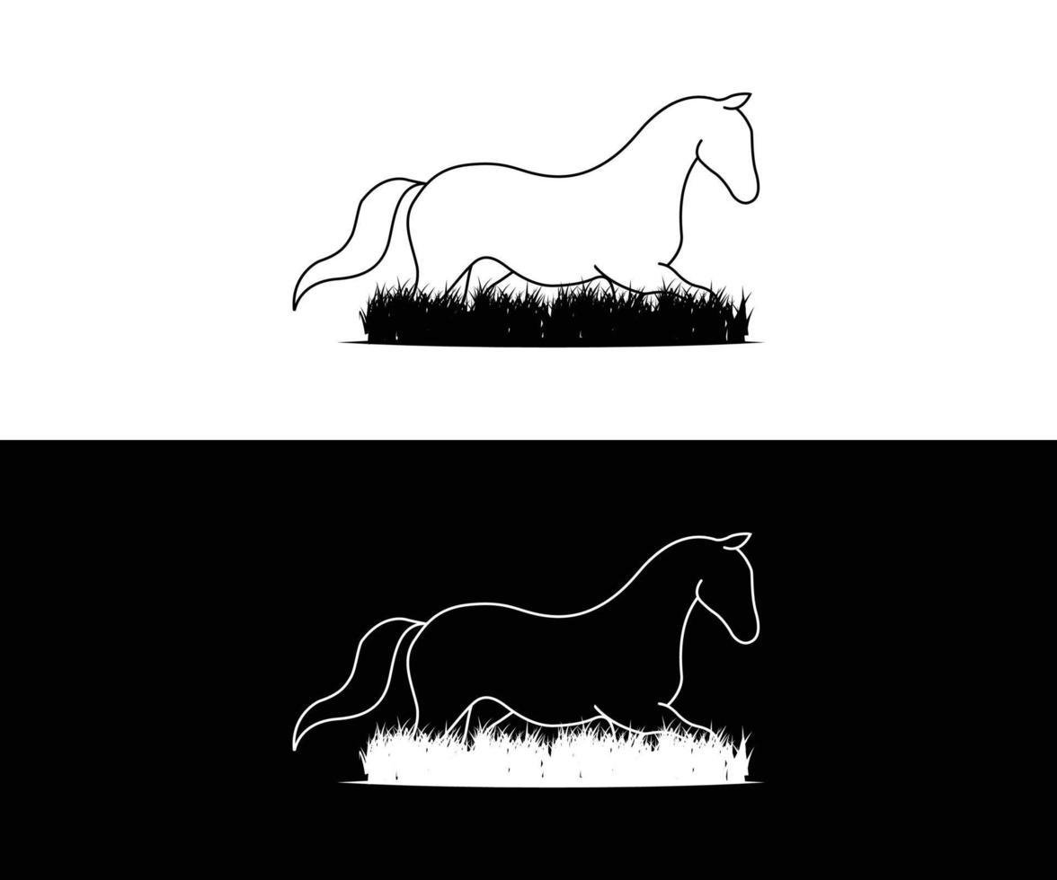 paard logo ontwerp vector