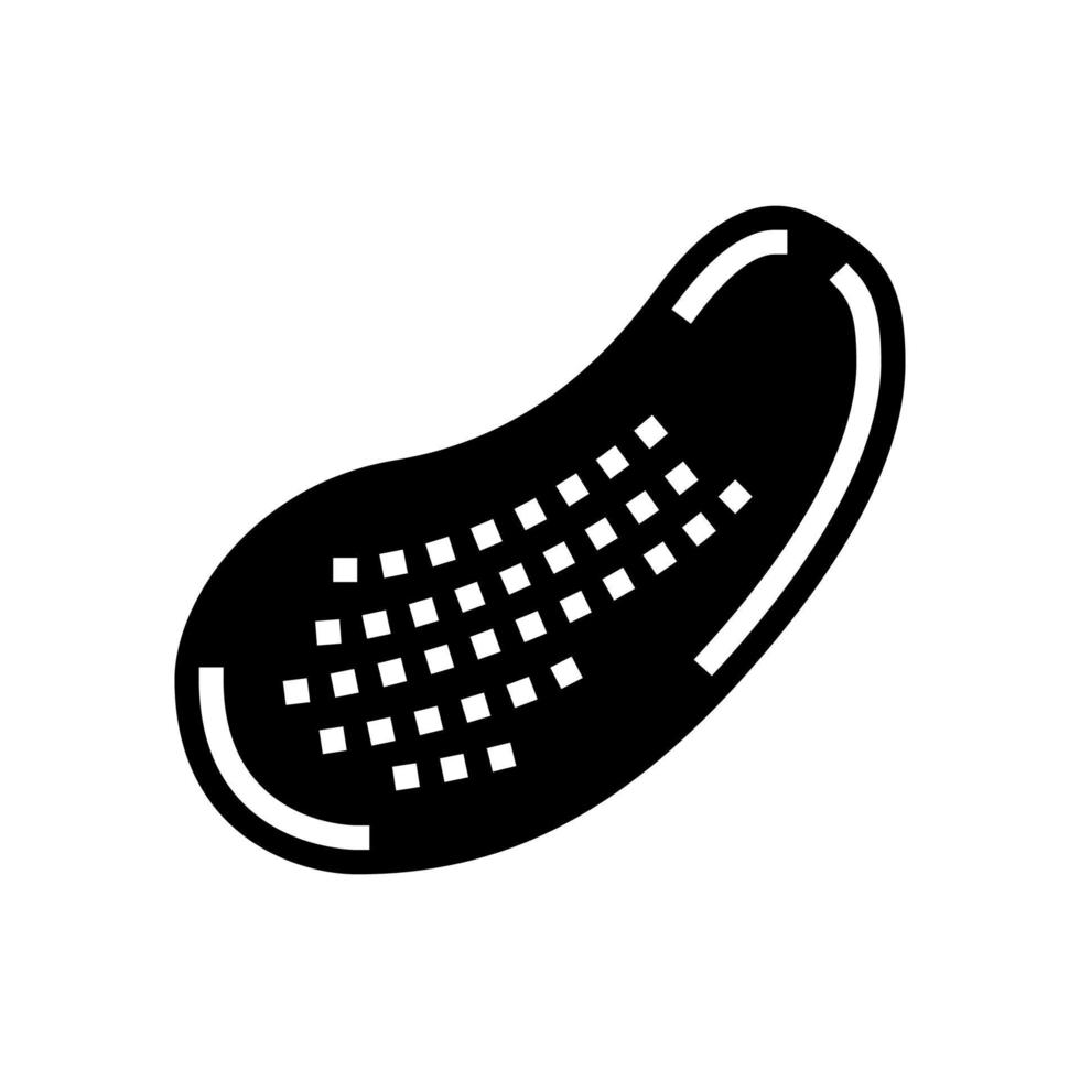 helft van aubergine glyph pictogram vectorillustratie vector