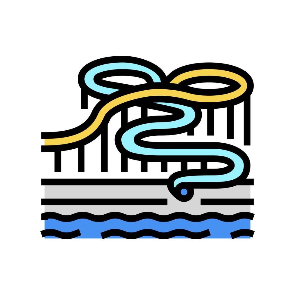 waterglijbaan kleur pictogram vectorillustratie vector