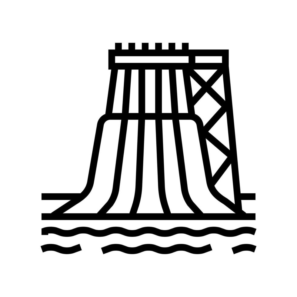 waterglijbaan lijn pictogram vectorillustratie vector