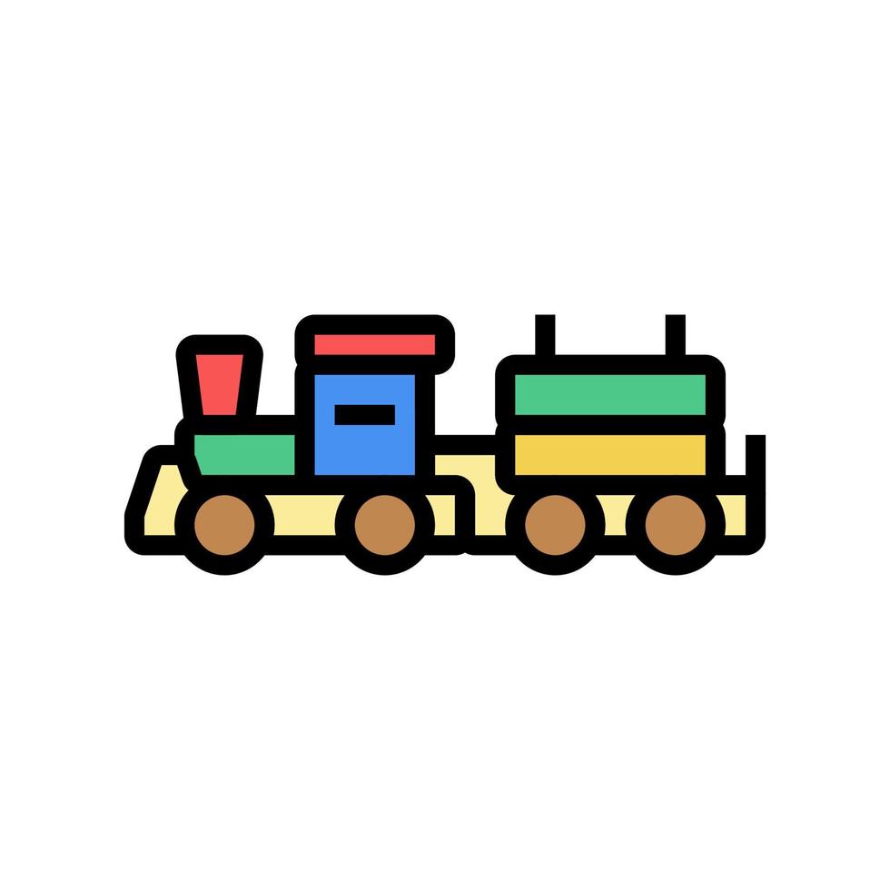 trein houten speelgoed kleur pictogram vectorillustratie vector
