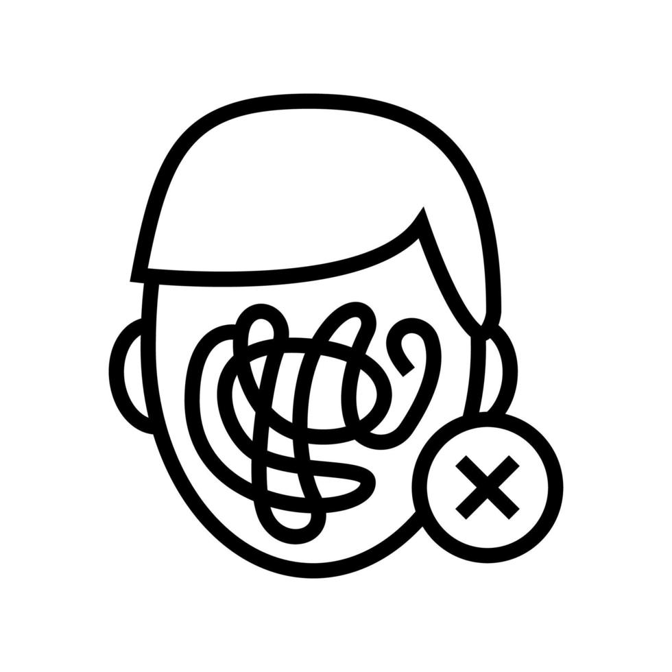 zelfopzegging lijn pictogram vectorillustratie vector