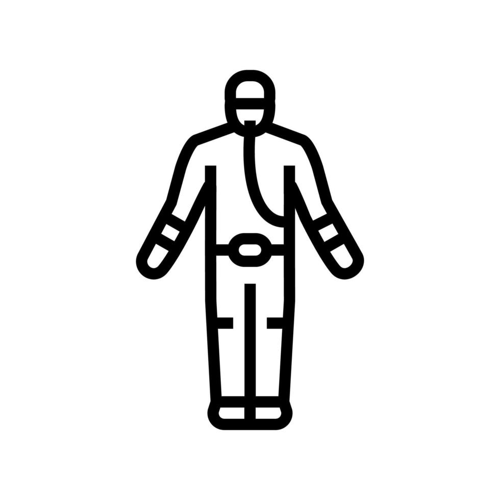 bescherming asbest lijn pictogram vectorillustratie vector