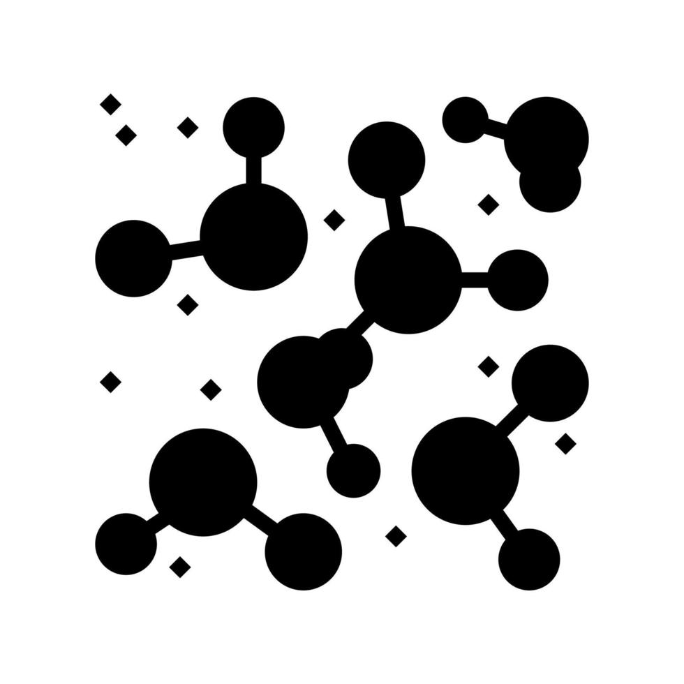 chemische molecuul glyph pictogram vector geïsoleerde illustratie