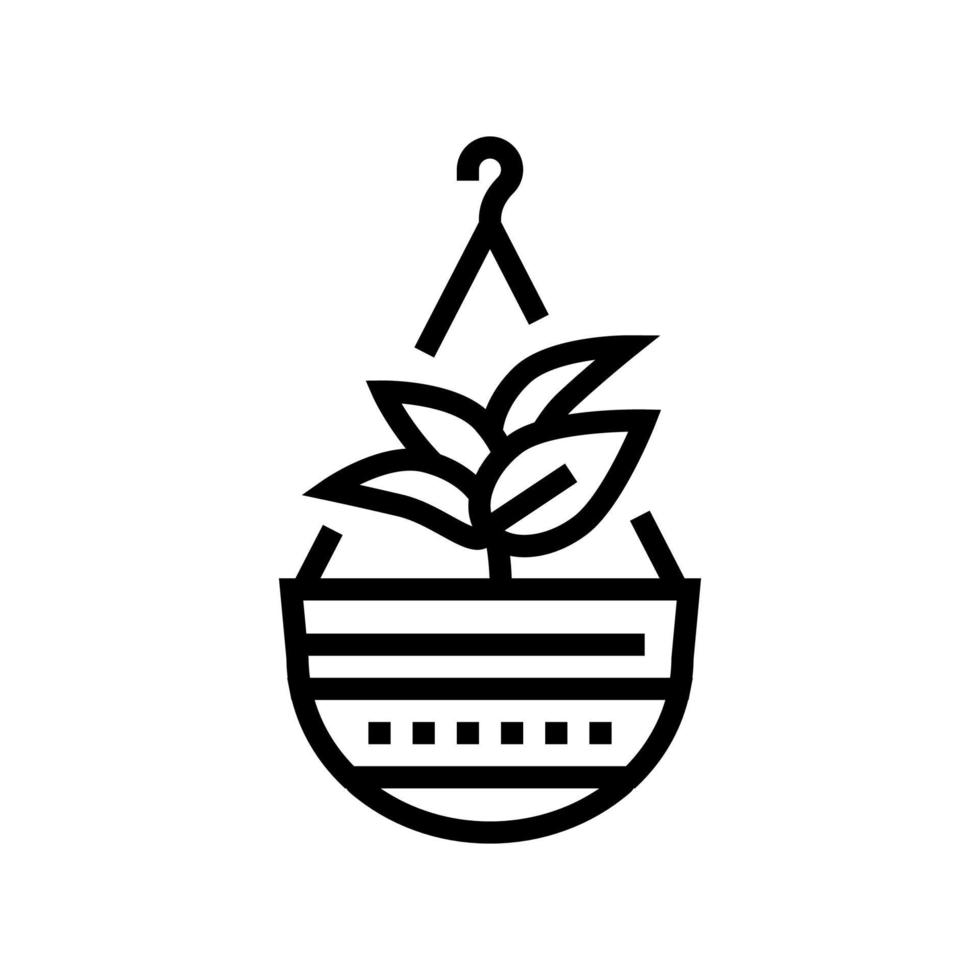 plant hanger lijn pictogram vectorillustratie vector