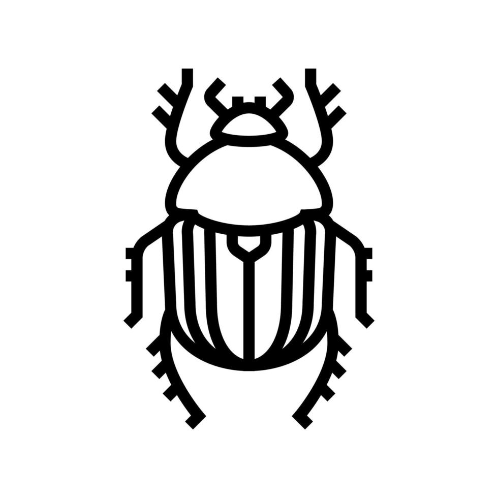 scarabee bug lijn pictogram vectorillustratie vector